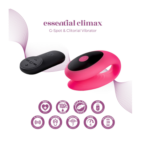 Vibrador Para Casal Ponto G e Clitoriano E12 com comando e carregador USB